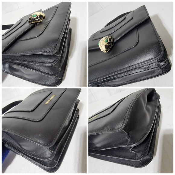 Authentic BVLGARI Serpenti Forever Top Handle Black - Picture 13 of 14